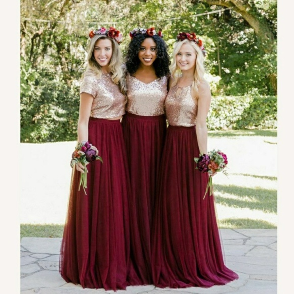 Revelry Clara Chiffon Maxi Skirt